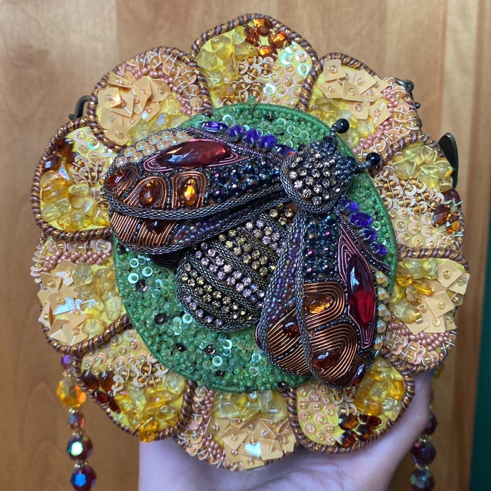 Mary Frances Bee Happy Beaded Bag